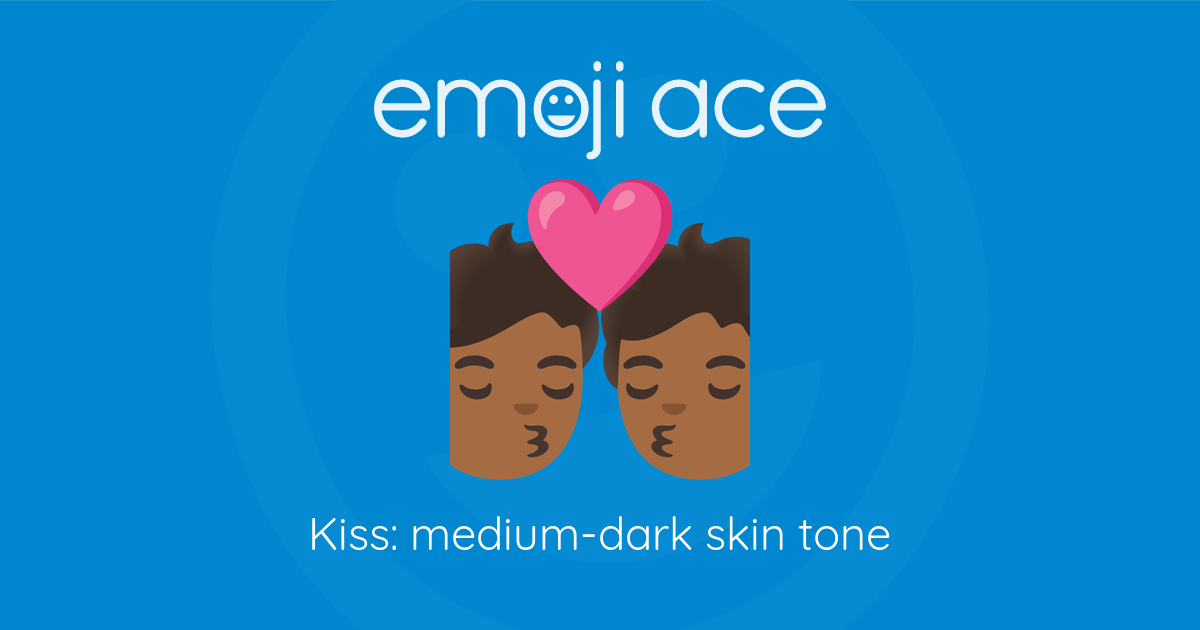 Emoji ππΎ Kiss: medium-dark skin tone: Meaning and Details