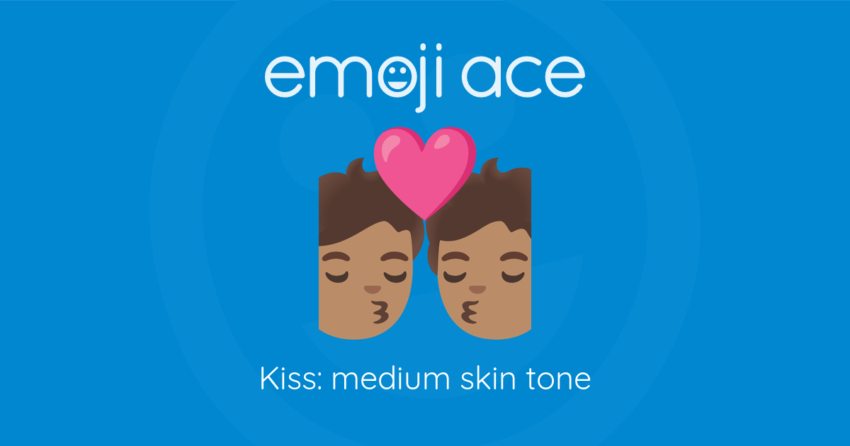 Emoji ππ½ Kiss: medium skin tone: Meaning and Details