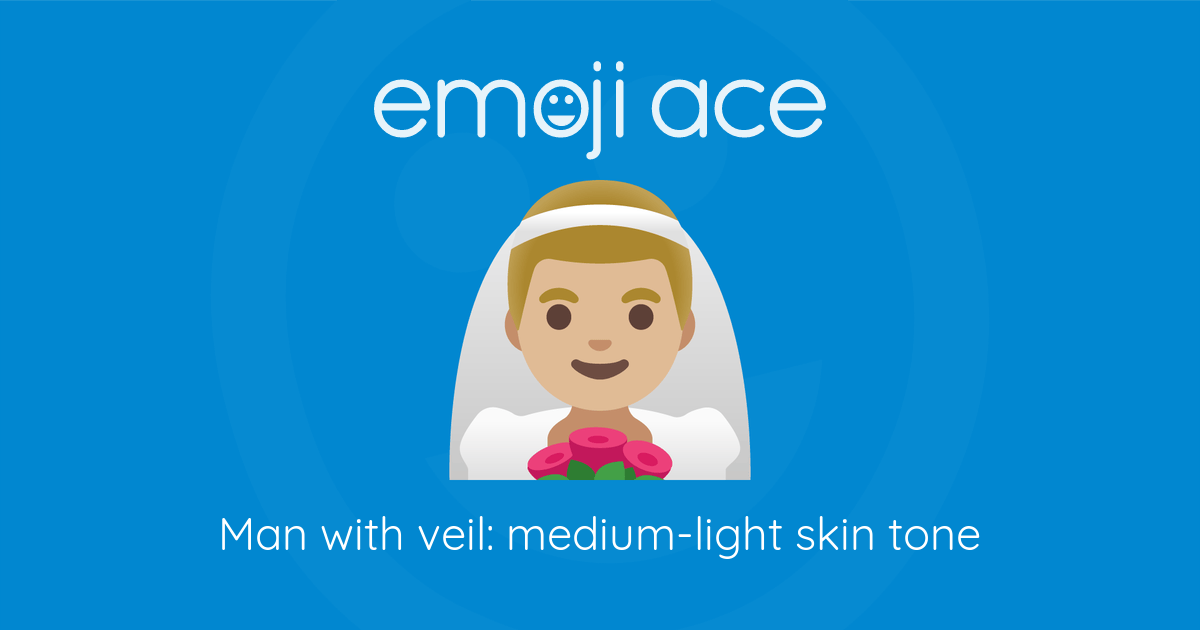Emoji ๐ฐ๐ผโโ๏ธ Man with veil: medium-light skin tone: Meaning and Details