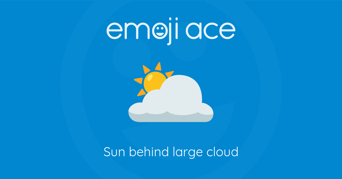 Emoji π₯οΈ Sun behind large cloud: Meaning and Details