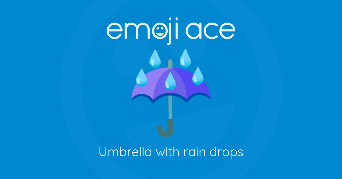 Umbrella With Rain Drops Emoji Meaning Copy Paste ☔ Umbrella With