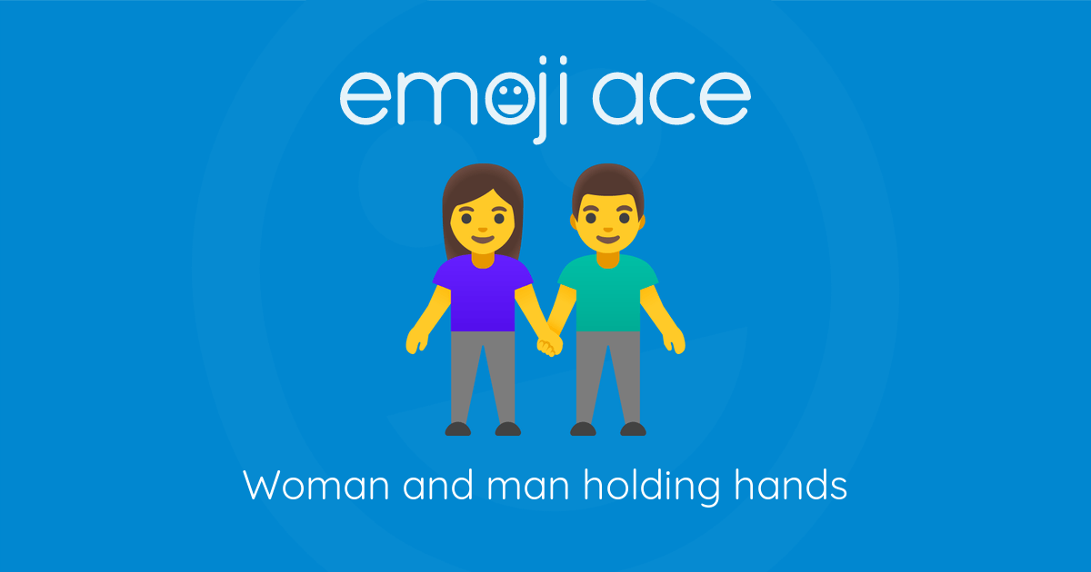 Emoji π« Woman and man holding hands: Meaning and Details