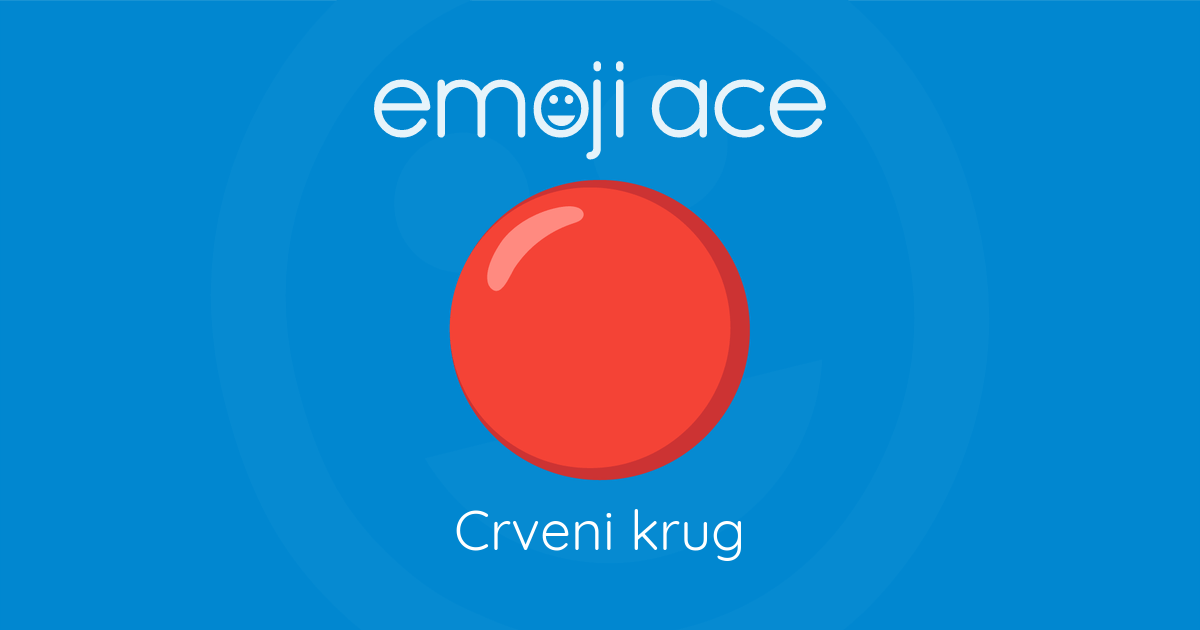 Emoji 🔴 Crveni krug: Značenje i detalji